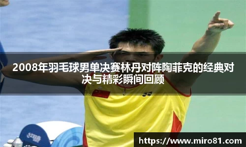 2008年羽毛球男单决赛林丹对阵陶菲克的经典对决与精彩瞬间回顾
